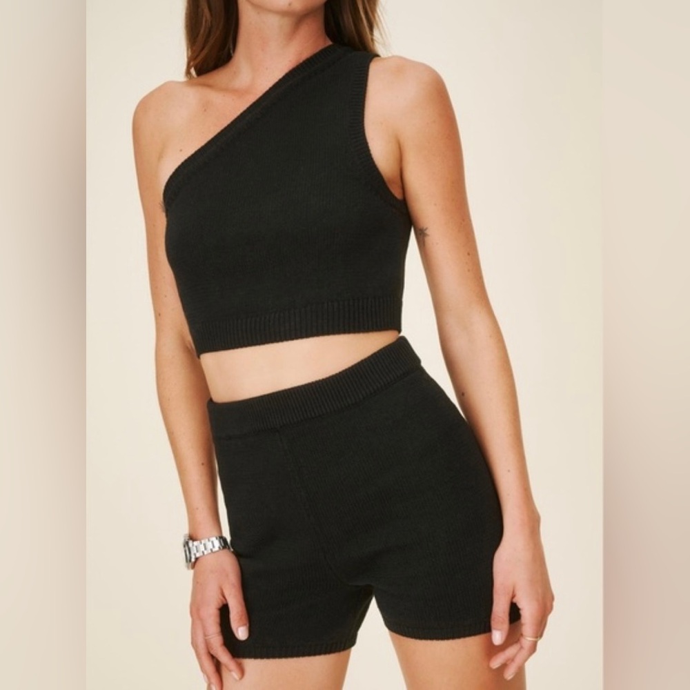 Reformation Roze One Shoulder Set